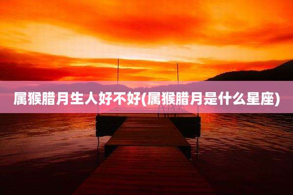 属猴腊月生人好不好(属猴腊月是什么星座)