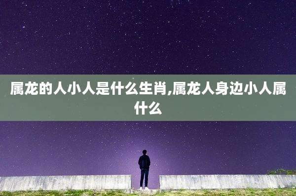 属龙的人小人是什么生肖,属龙人身边小人属什么