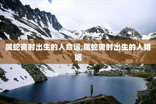 属蛇寅时出生的人命运,属蛇寅时出生的人婚姻