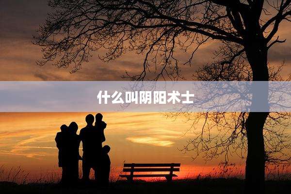 什么叫阴阳术士