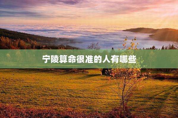宁陵算命很准的人有哪些