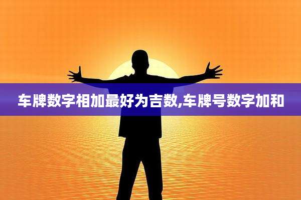 车牌数字相加最好为吉数,车牌号数字加和