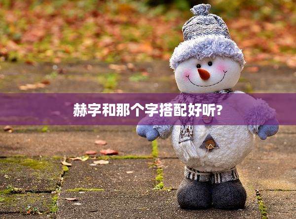 赫字和那个字搭配好听?