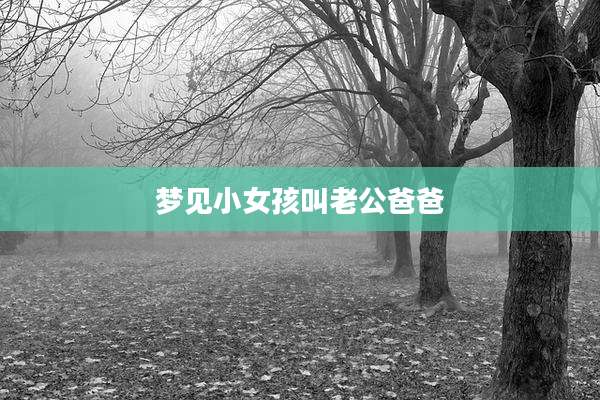 梦见小女孩叫老公爸爸