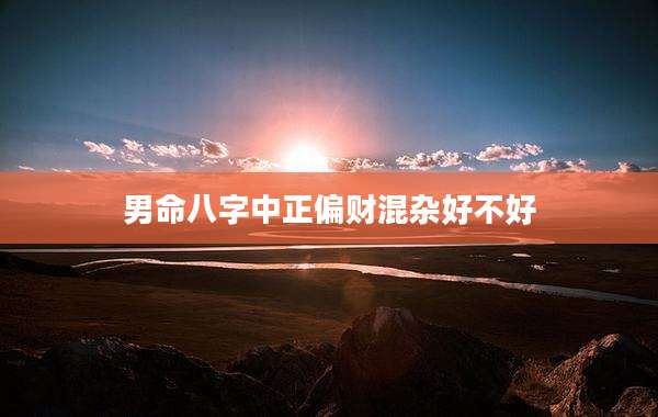 男命八字中正偏财混杂好不好