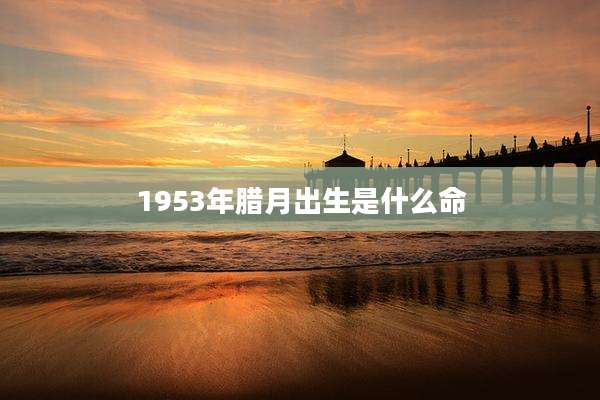 1953年腊月出生是什么命
