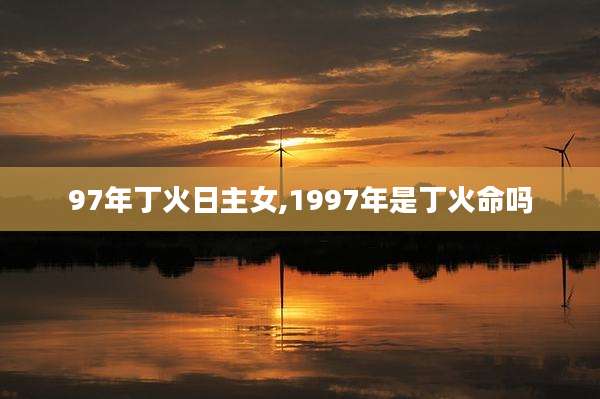 97年丁火日主女,1997年是丁火命吗