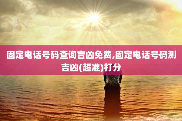 固定电话号码查询吉凶免费,固定电话号码测吉凶(超准)打分