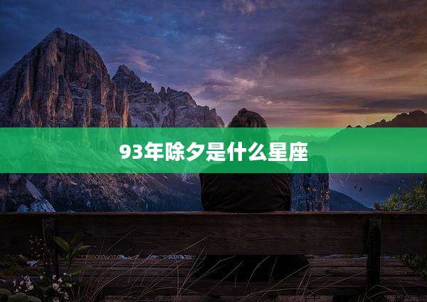93年除夕是什么星座