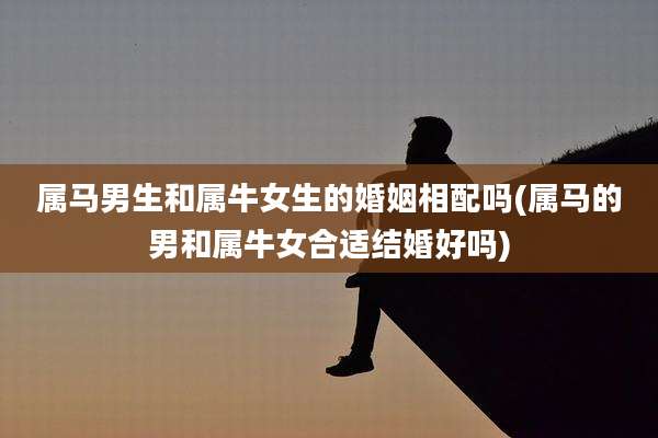 属马男生和属牛女生的婚姻相配吗(属马的男和属牛女合适结婚好吗)