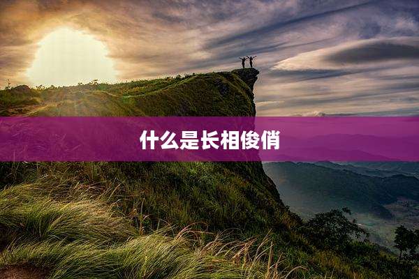 什么是长相俊俏