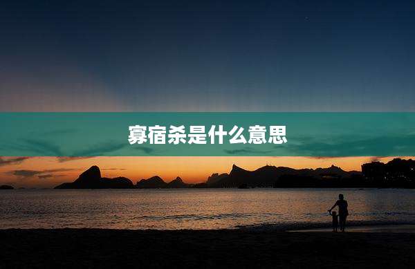 寡宿杀是什么意思