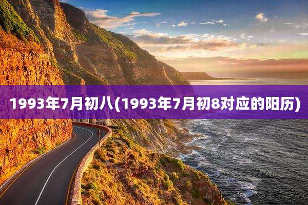 1993年7月初八(1993年7月初8对应的阳历)