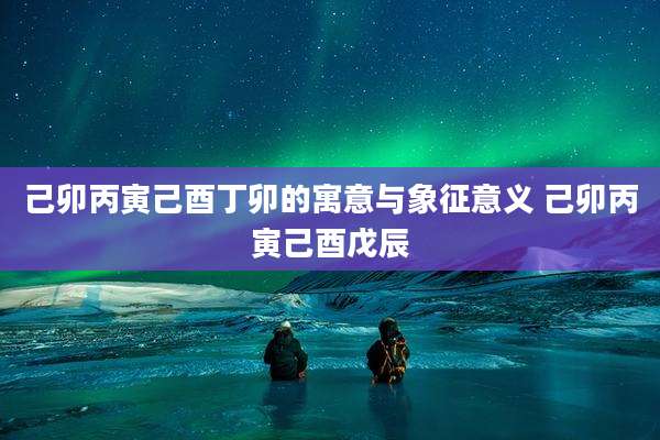 己卯丙寅己酉丁卯的寓意与象征意义 己卯丙寅己酉戊辰