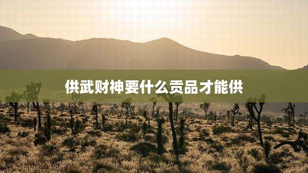 供武财神要什么贡品才能供