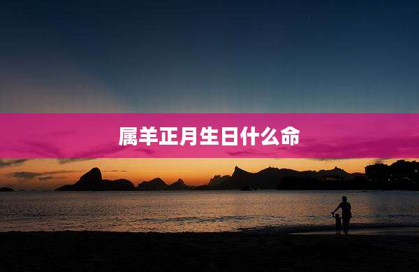 属羊正月生日什么命