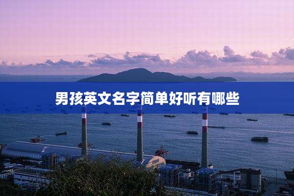 男孩英文名字简单好听有哪些