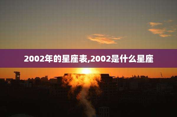 2002年的星座表,2002是什么星座