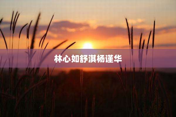 林心如舒淇杨谨华
