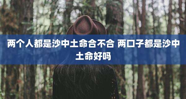 两个人都是沙中土命合不合 两口子都是沙中土命好吗