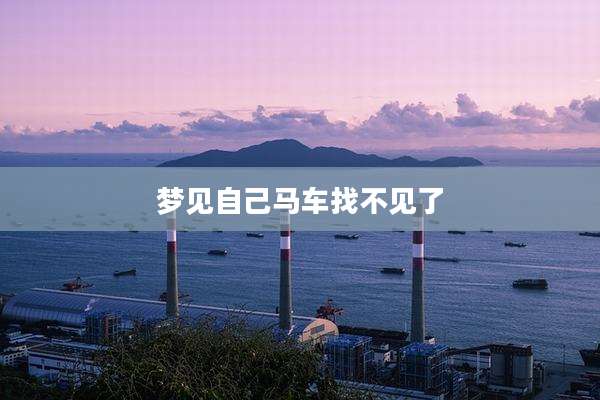 梦见自己马车找不见了
