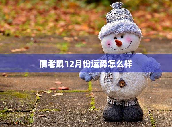 属老鼠12月份运势怎么样