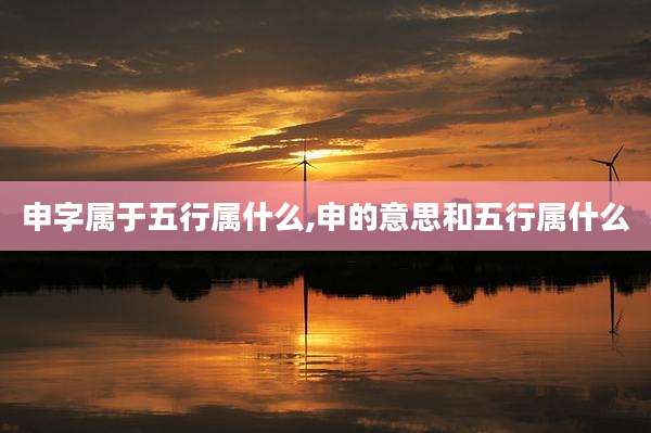 申字属于五行属什么,申的意思和五行属什么