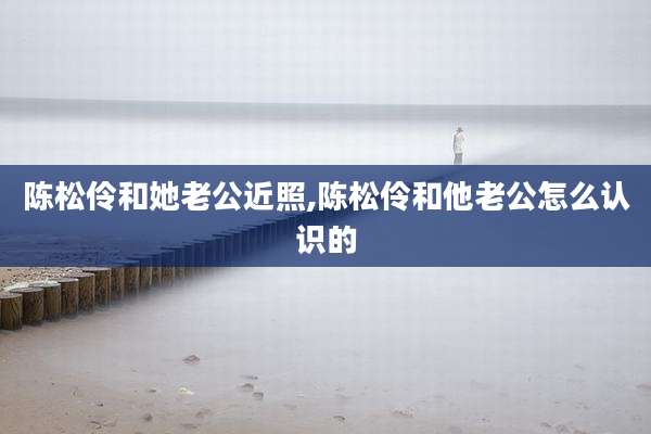 陈松伶和她老公近照,陈松伶和他老公怎么认识的