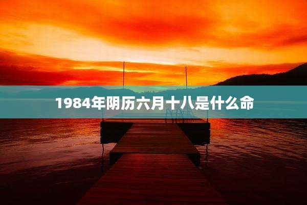 1984年阴历六月十八是什么命