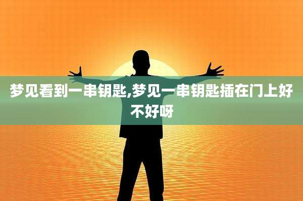梦见看到一串钥匙,梦见一串钥匙插在门上好不好呀