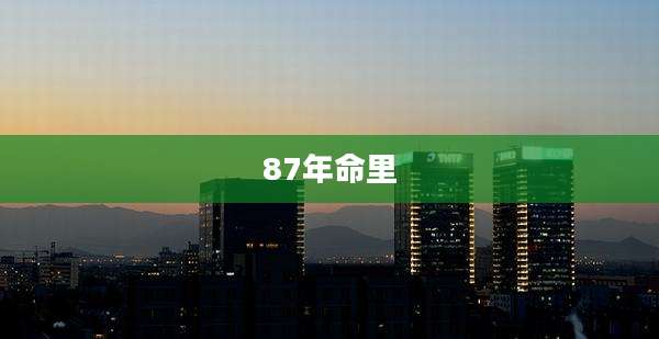 87年命里