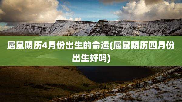 属鼠阴历4月份出生的命运(属鼠阴历四月份出生好吗)