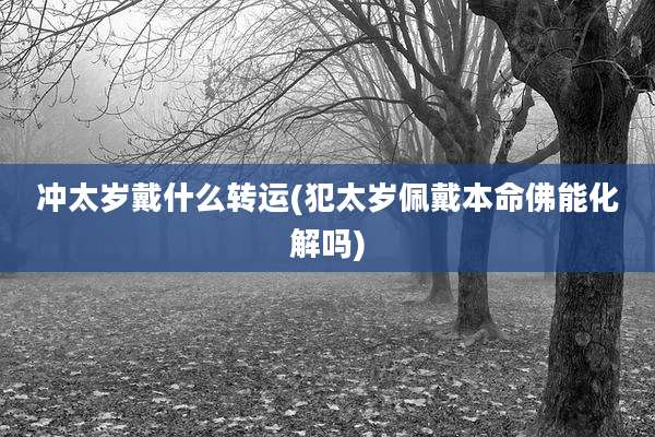 冲太岁戴什么转运(犯太岁佩戴本命佛能化解吗)
