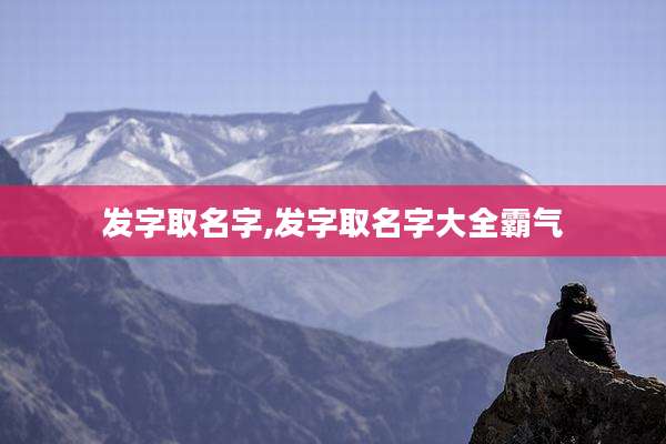 发字取名字,发字取名字大全霸气