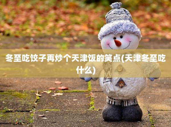 冬至吃饺子再炒个天津饭的笑点(天津冬至吃什么)