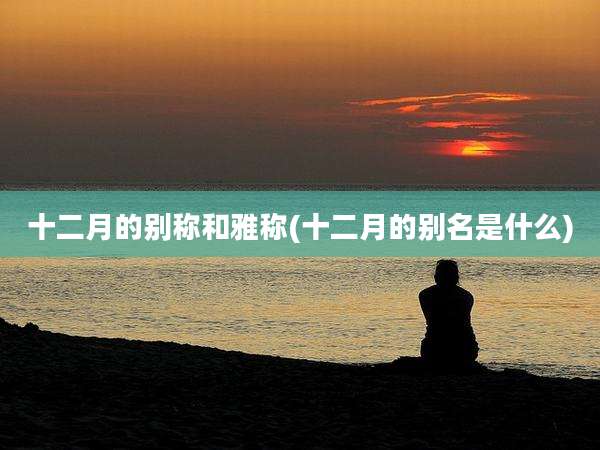 十二月的别称和雅称(十二月的别名是什么)