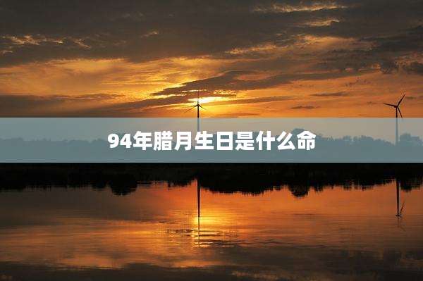 94年腊月生日是什么命