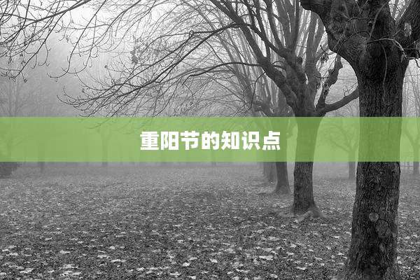 重阳节的知识点