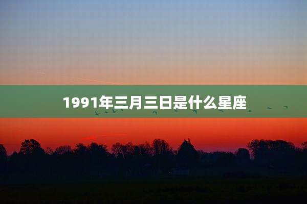 1991年三月三日是什么星座