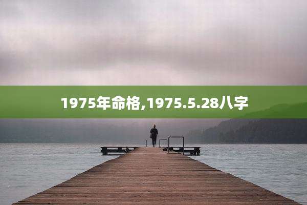 1975年命格,1975.5.28八字