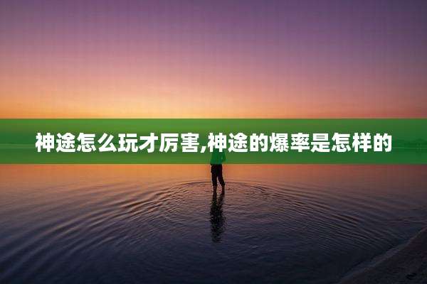 神途怎么玩才厉害,神途的爆率是怎样的