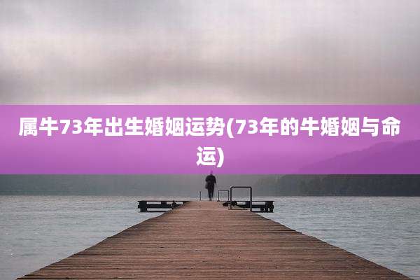 属牛73年出生婚姻运势(73年的牛婚姻与命运)