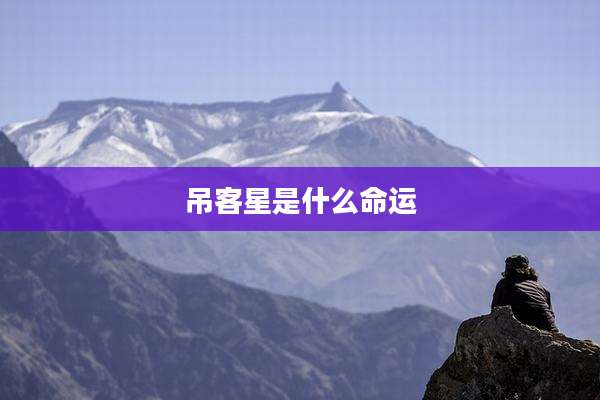 吊客星是什么命运