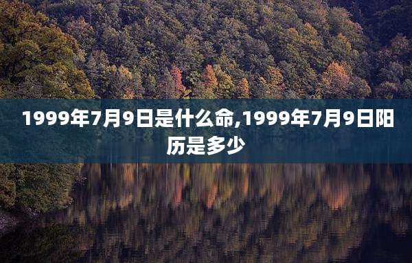 1999年7月9日是什么命,1999年7月9日阳历是多少