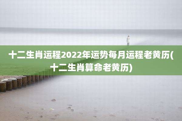 十二生肖运程2022年运势每月运程老黄历(十二生肖算命老黄历)