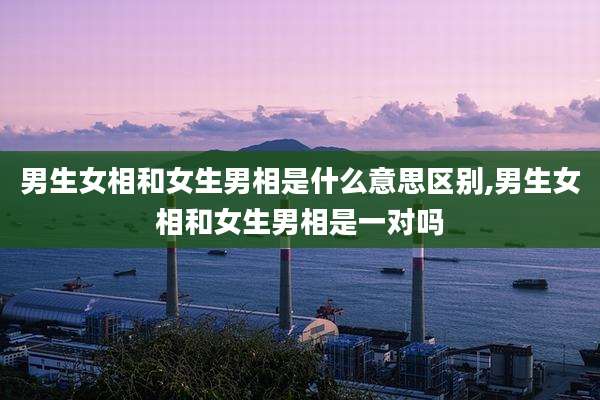 男生女相和女生男相是什么意思区别,男生女相和女生男相是一对吗