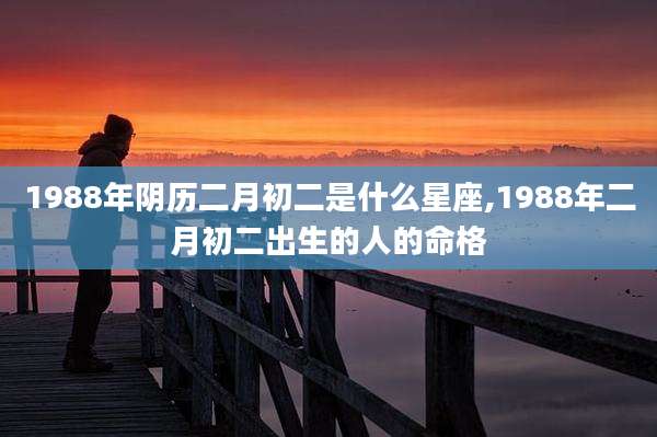 1988年阴历二月初二是什么星座,1988年二月初二出生的人的命格