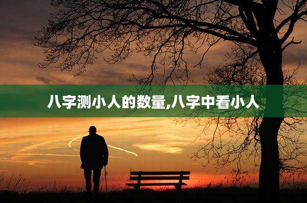 八字测小人的数量,八字中看小人