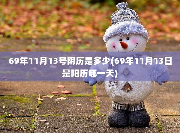 69年11月13号阴历是多少(69年11月13日是阳历哪一天)