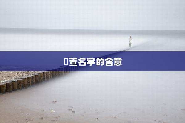 洢萱名字的含意